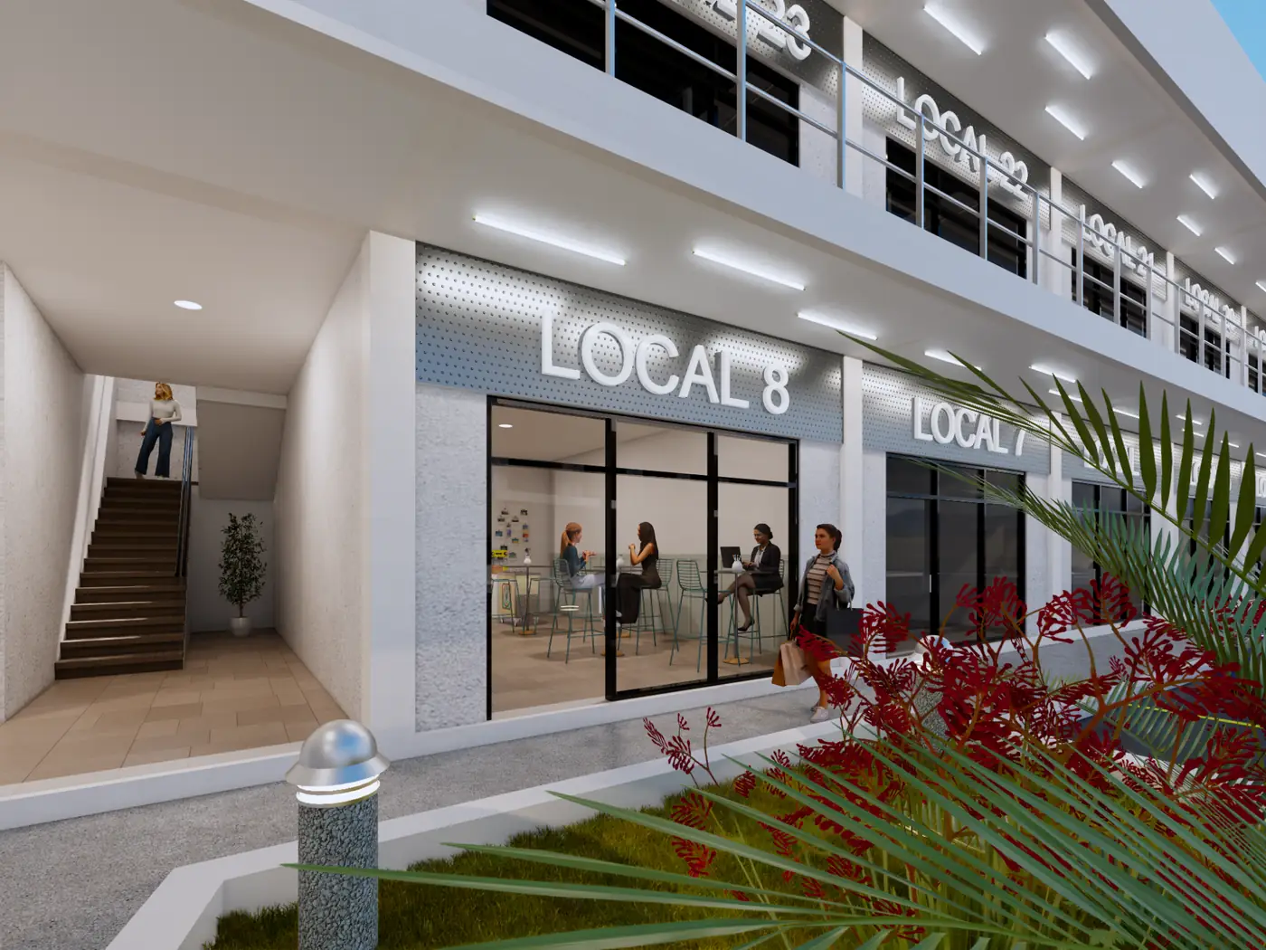 Visualización de un local en funcionamiento